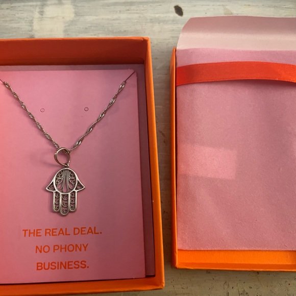 Sterling Silver Hamsa Hand Necklace from Banter by Piercing Pagoda - Picture 2 of 2